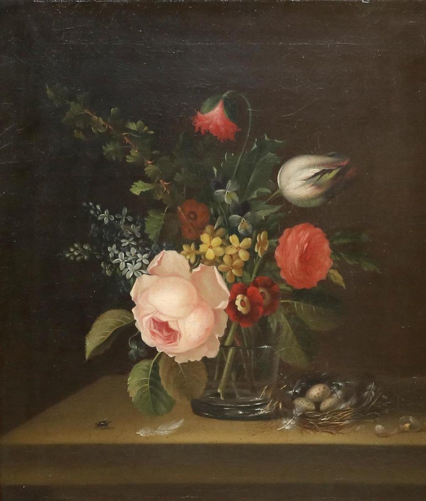 Große Abbildung Nr.1: 135-3609 Blumenstillleben: (Künstlergraphik)