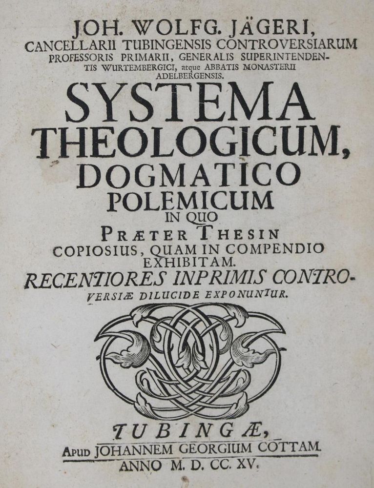 Große Abbildung Nr.1: 135-363 Jäger,J.W.: (Alte Drucke, Handschriften und Theologie)