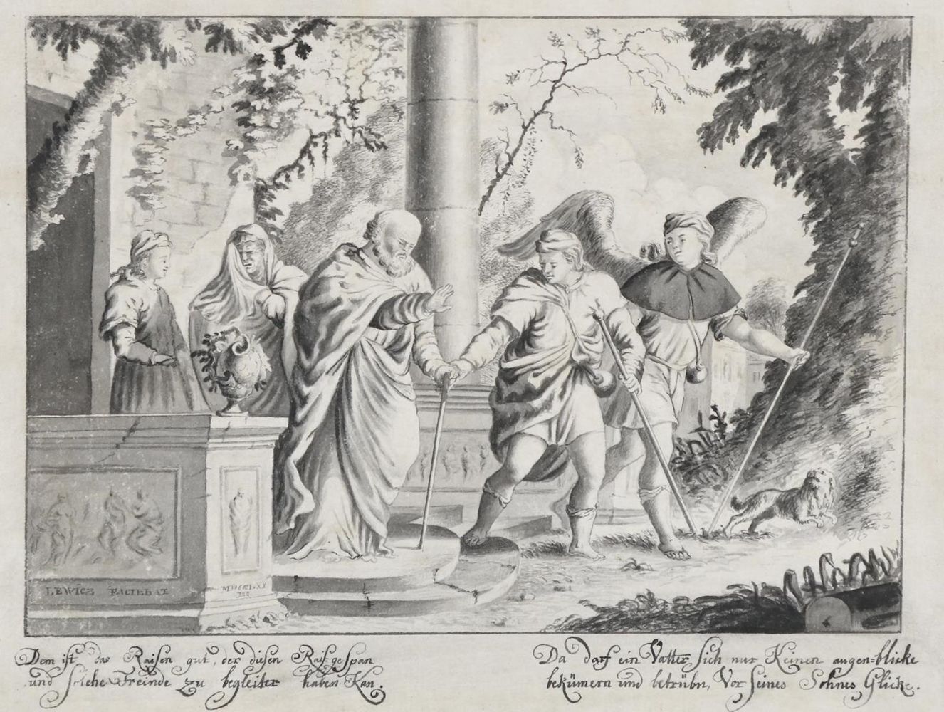 Große Abbildung Nr.1: 135-3719 Deutsche Schule: (Künstlergraphik)
