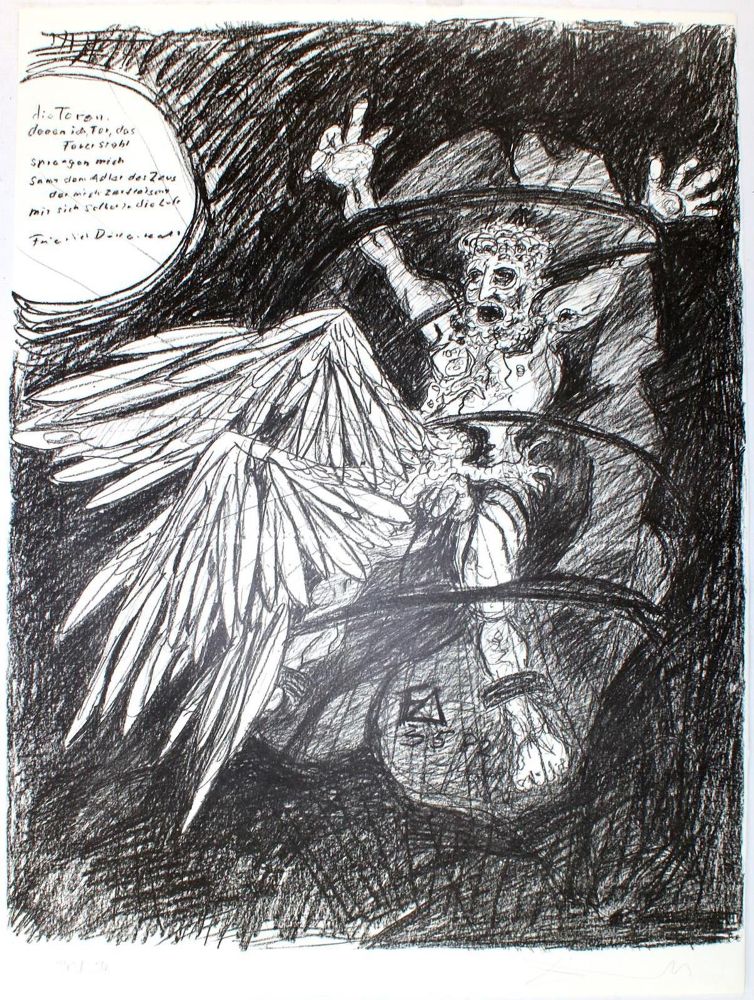 Große Abbildung Nr.1: 135-3763 Dürrenmatt, Friedrich: (Künstlergraphik)