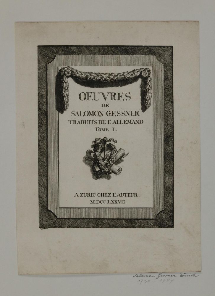 Große Abbildung Nr.3: 135-3833 Gessner, Salomon: (Künstlergraphik)
