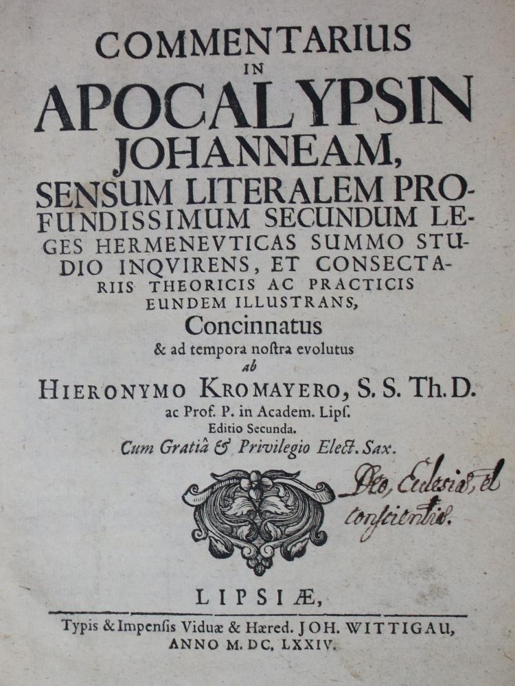 Große Abbildung Nr.1: 135-385 Kromayer,H.: (Alte Drucke, Handschriften und Theologie)