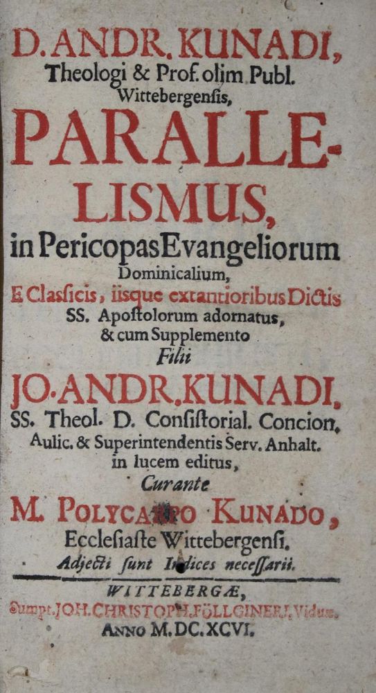 Große Abbildung Nr.1: 135-387 Kunad,A.: (Alte Drucke, Handschriften und Theologie)
