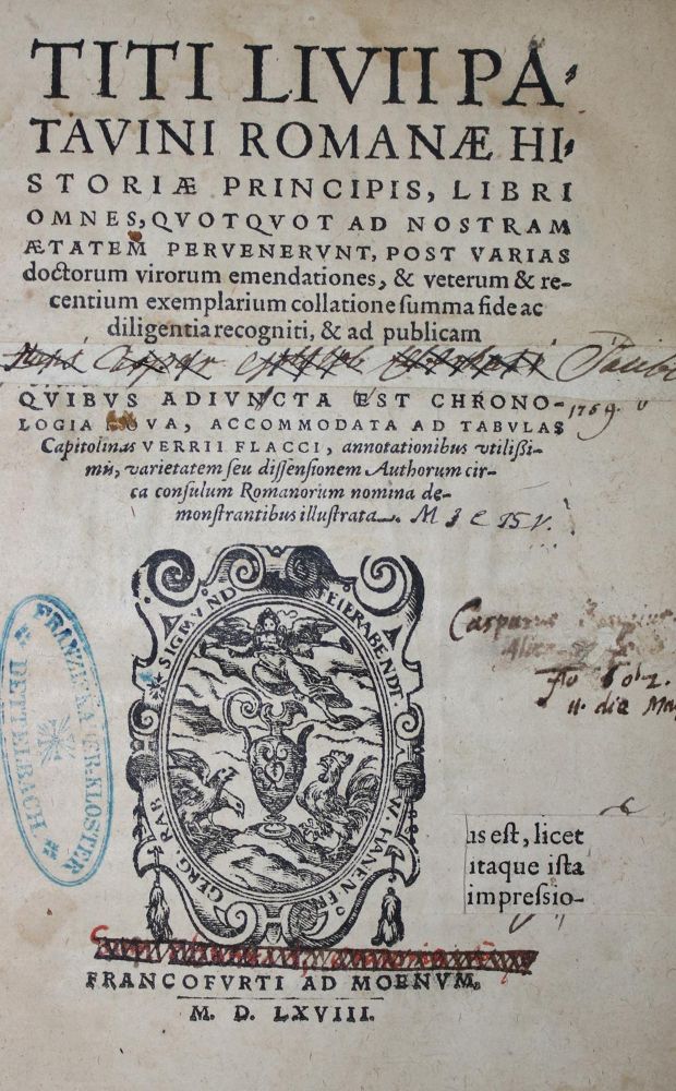 Große Abbildung Nr.1: 135-409 Livius,T.: (Alte Drucke, Handschriften und Theologie)