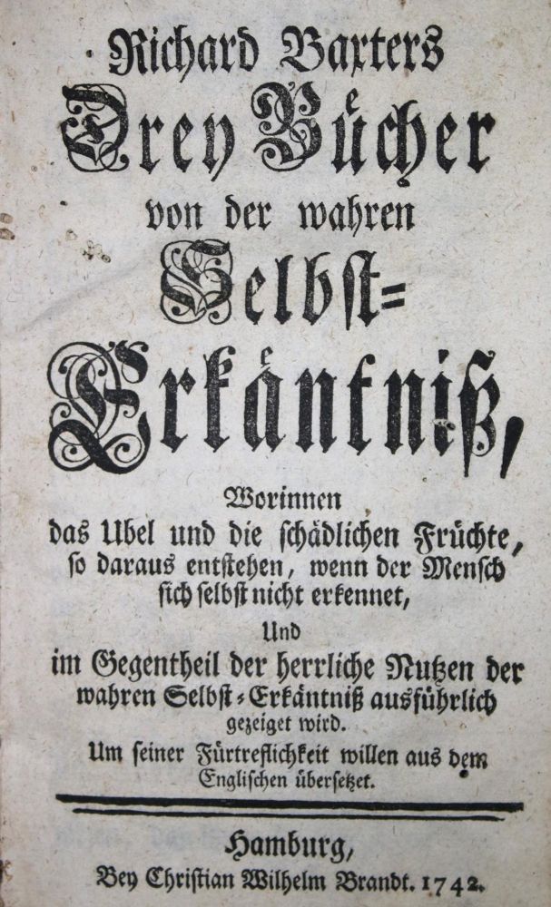 Große Abbildung Nr.1: 135-41 Baxter,R.: (Alte Drucke, Handschriften und Theologie)