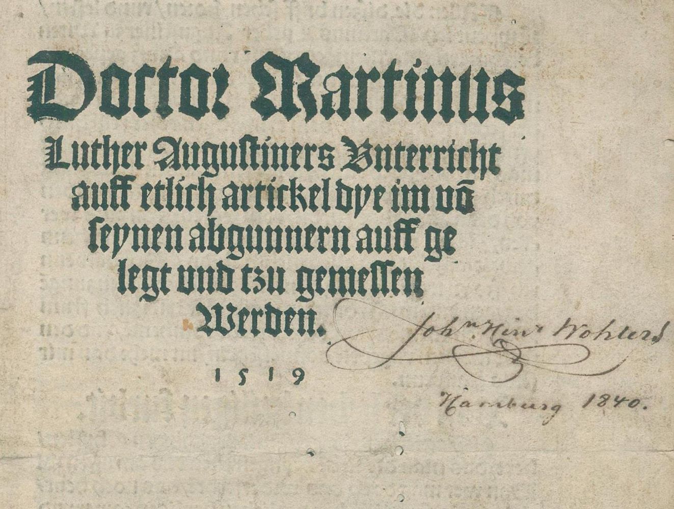 Große Abbildung Nr.1: 135-424 Luther,M.: (Alte Drucke, Handschriften und Theologie)