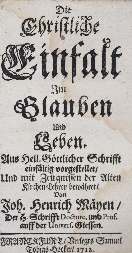 Große Abbildung Nr.1: 135-430 Majus,J.H.: (Alte Drucke, Handschriften und Theologie)