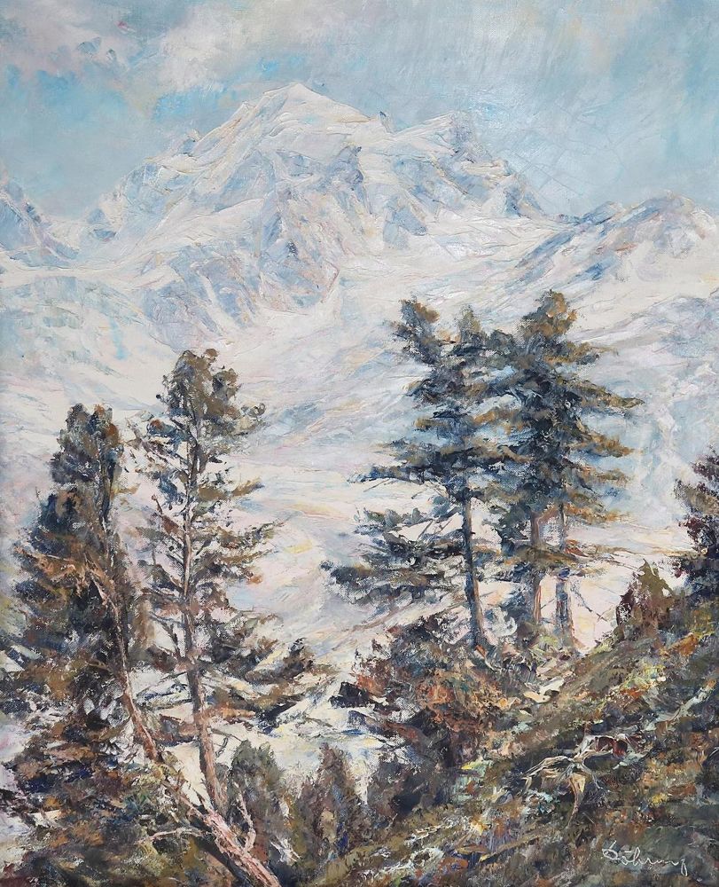 Große Abbildung Nr.1: 135-4340 Roseggletscher: (Künstlergraphik)