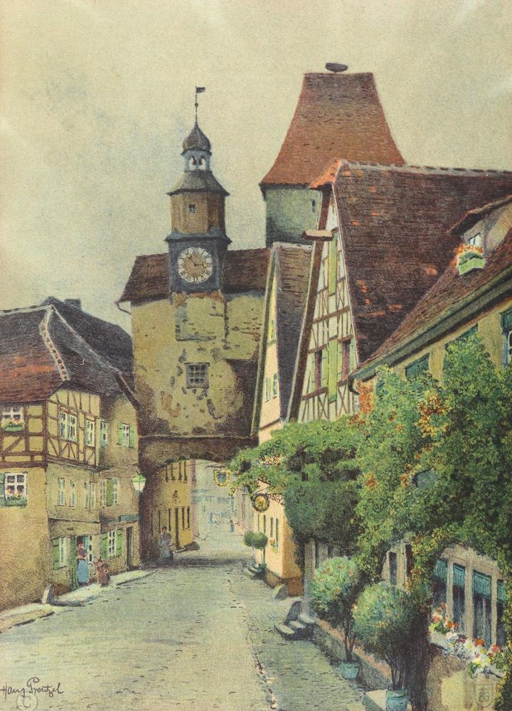 Große Abbildung Nr.1: 135-4343 Rothenburg.: (Künstlergraphik)