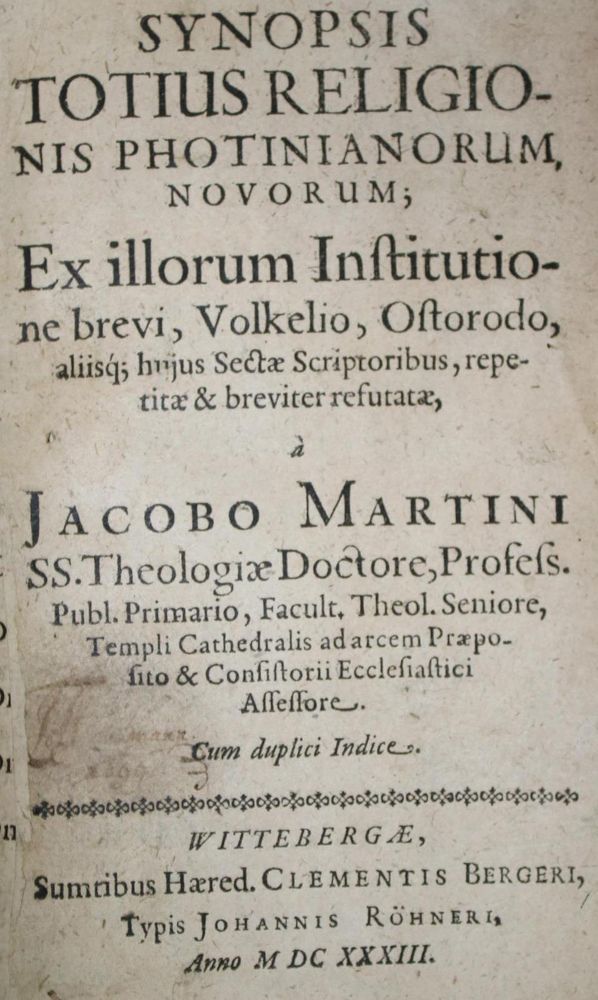 Große Abbildung Nr.1: 135-437 Martini,J.: (Alte Drucke, Handschriften und Theologie)