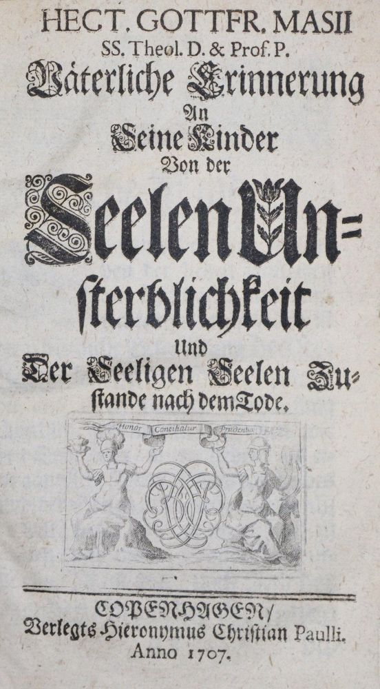 Große Abbildung Nr.1: 135-440 Masius,H.G.: (Alte Drucke, Handschriften und Theologie)