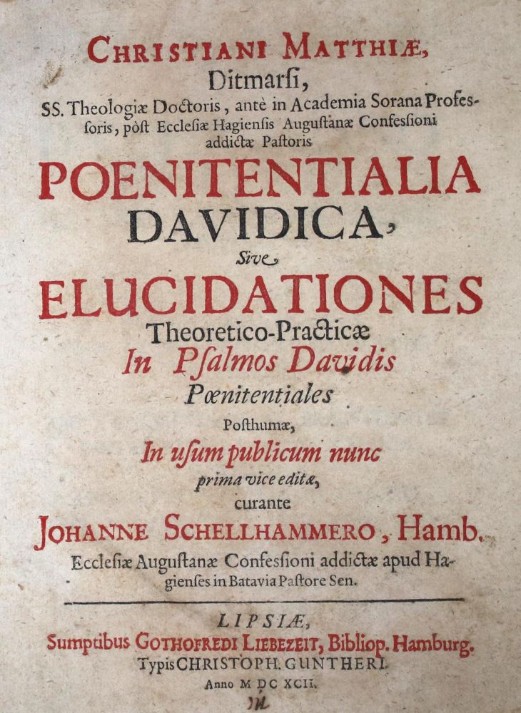 Große Abbildung Nr.1: 135-441 Matthiae,C.: (Alte Drucke, Handschriften und Theologie)