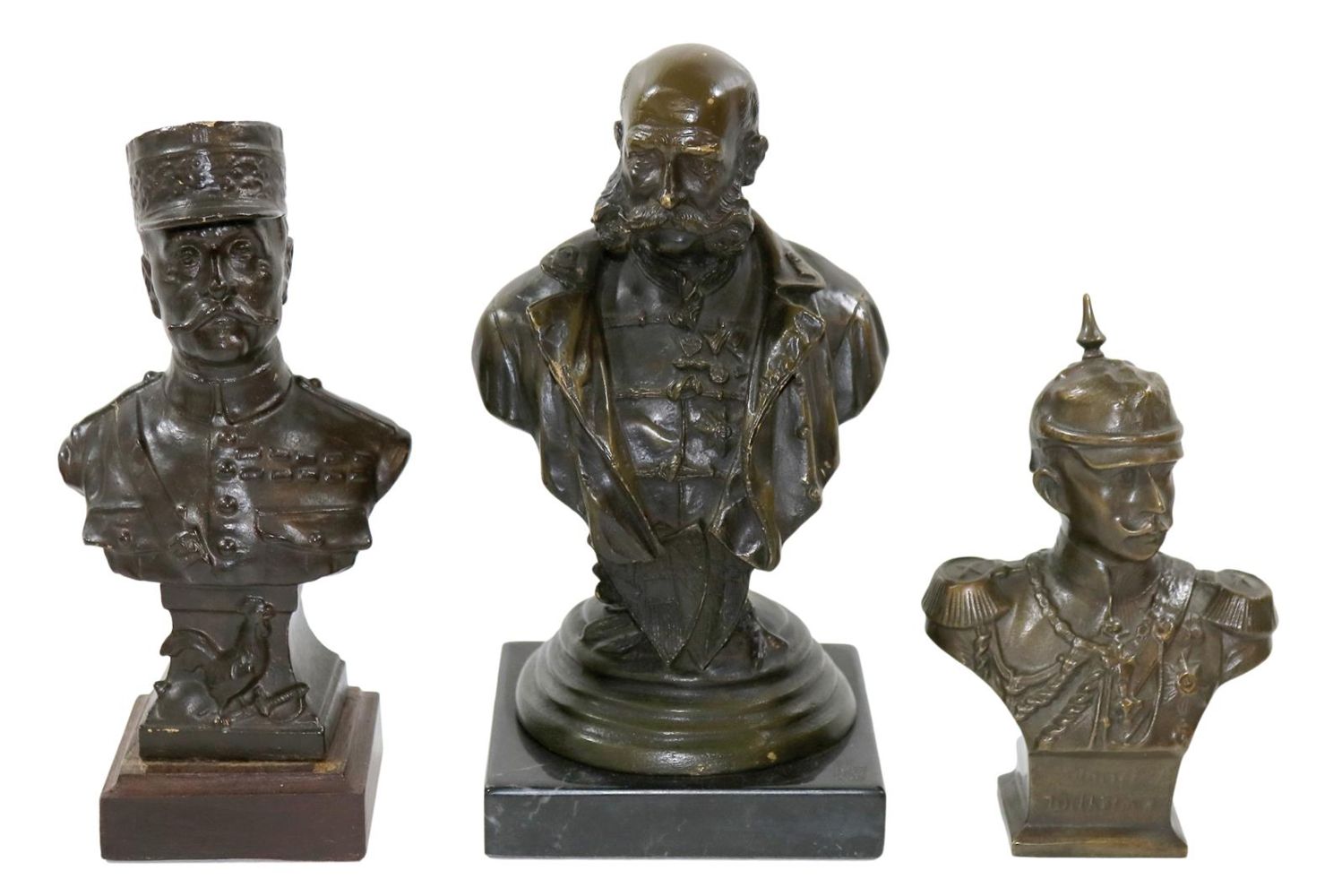 Große Abbildung Nr.1: 135-4415 Drei Bronzen: (Künstlergraphik, Skulpturen - Plastiken)