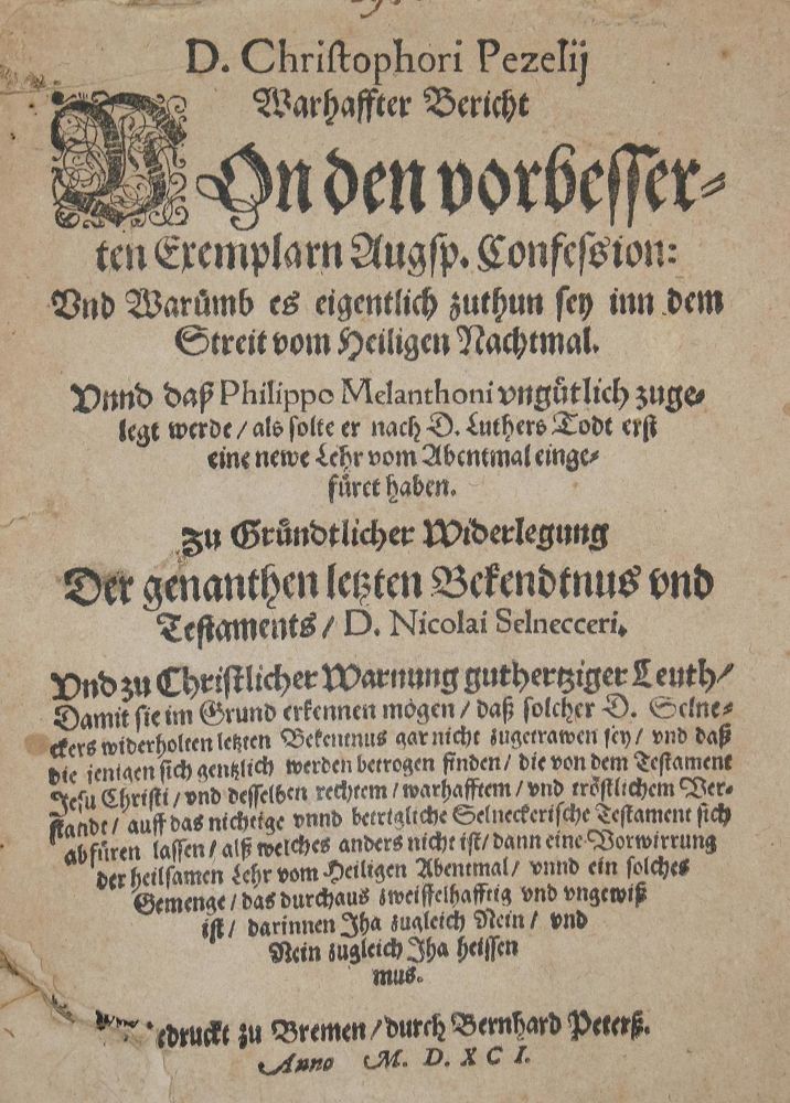 Große Abbildung Nr.1: 135-449 Pezel,C.: (Melanchthon)