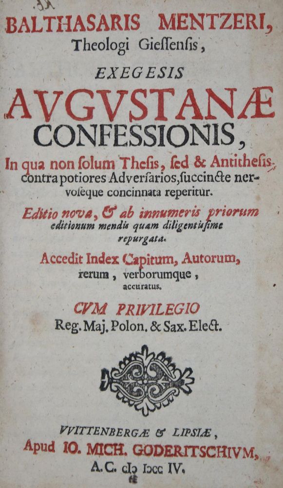 Große Abbildung Nr.1: 135-452 Mentzer,B. (d.Ä.).: (Alte Drucke, Handschriften und Theologie)