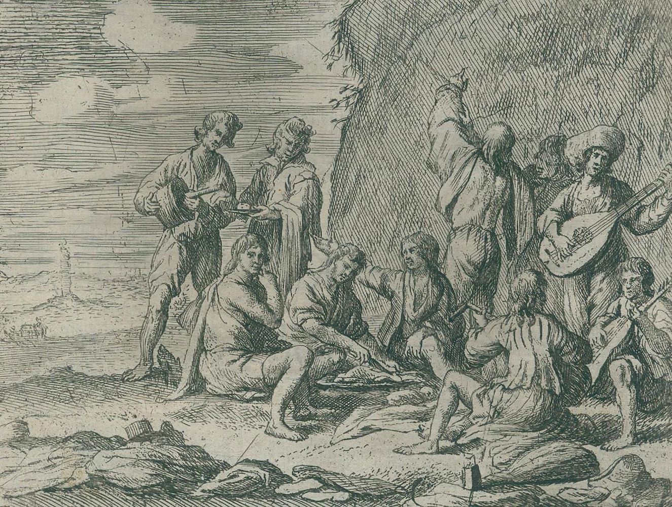 Große Abbildung Nr.2: 135-4524 Wael, Cornelis de: (Künstlergraphik)