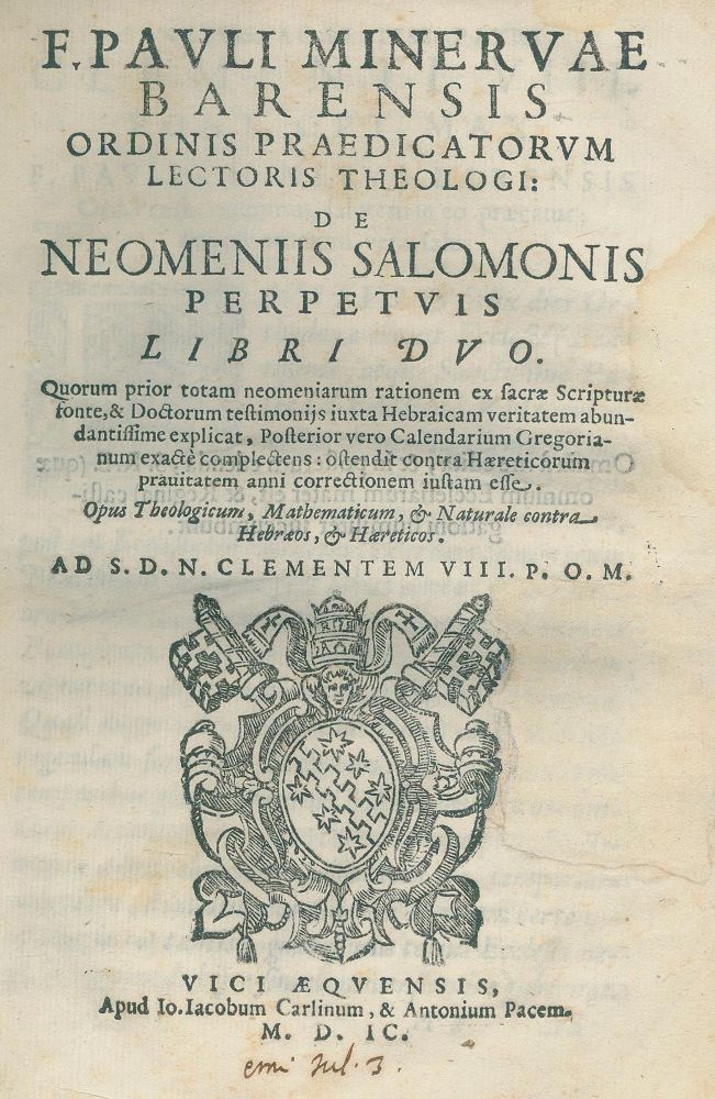 Große Abbildung Nr.1: 135-456 Minerva,P.: (Alte Drucke, Handschriften und Theologie)