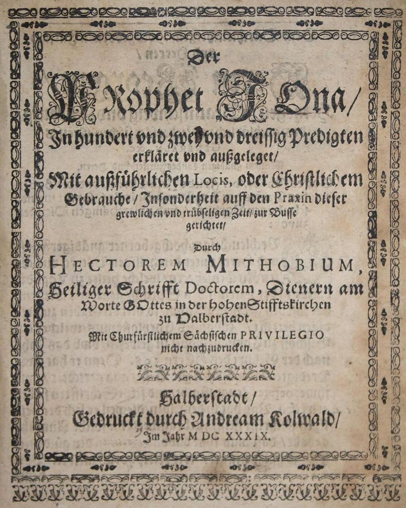 Große Abbildung Nr.1: 135-458 Mithob,H.: (Alte Drucke, Handschriften und Theologie)