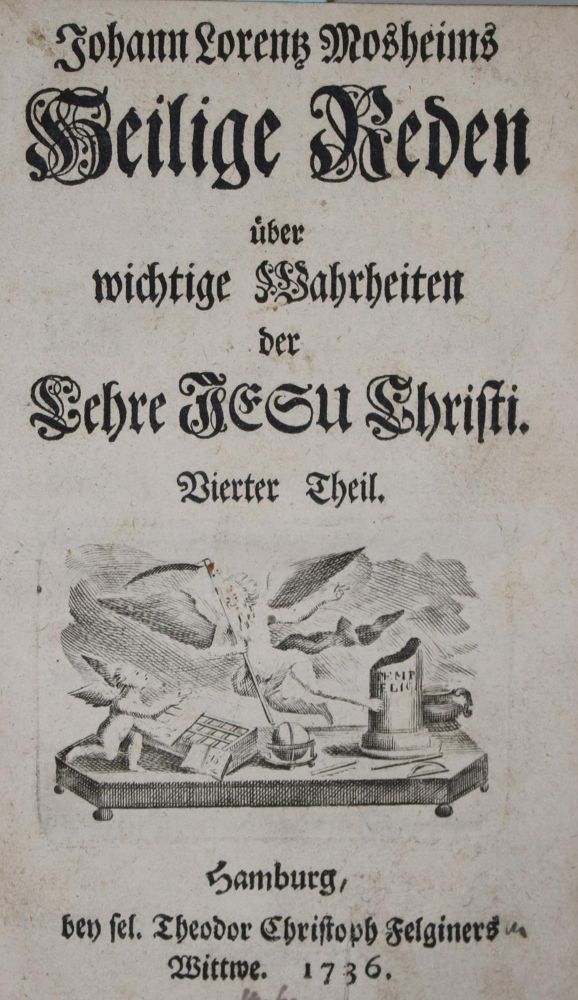 Große Abbildung Nr.1: 135-463 Mosheim,J.L.: (Alte Drucke, Handschriften und Theologie)