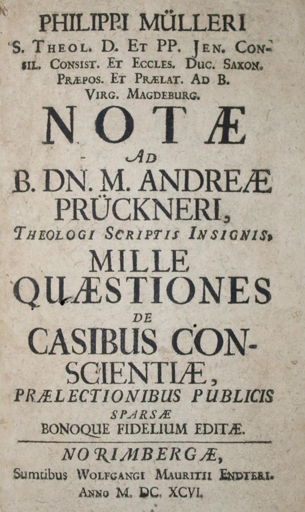 Große Abbildung Nr.1: 135-469 Müller,P.: (Alte Drucke, Handschriften und Theologie)