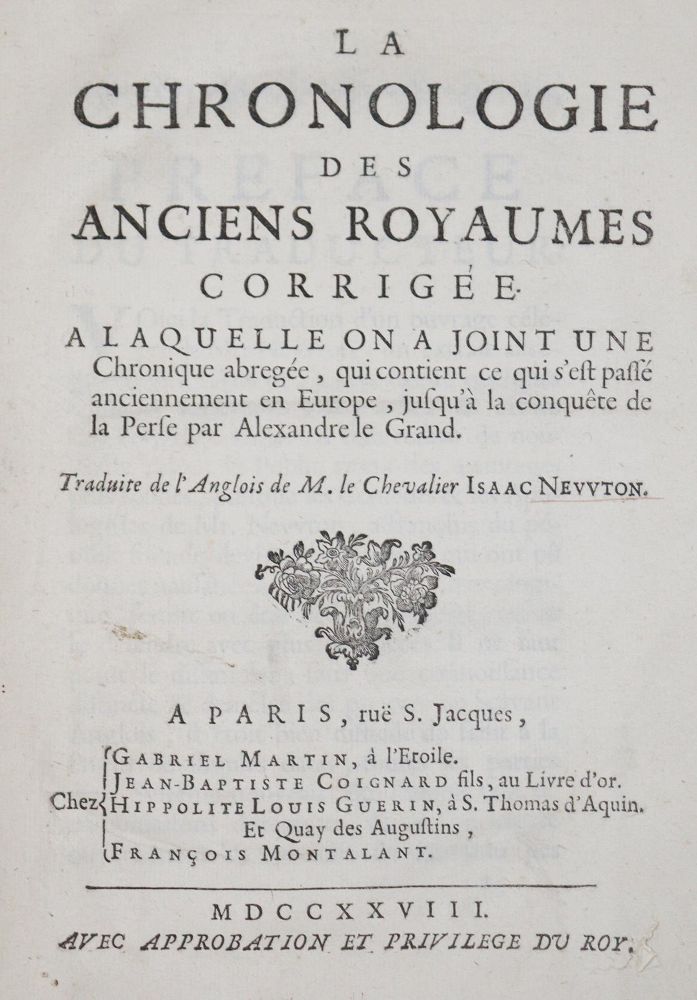 Große Abbildung Nr.2: 135-481 Newton,I.: (Alte Drucke, Handschriften und Theologie)