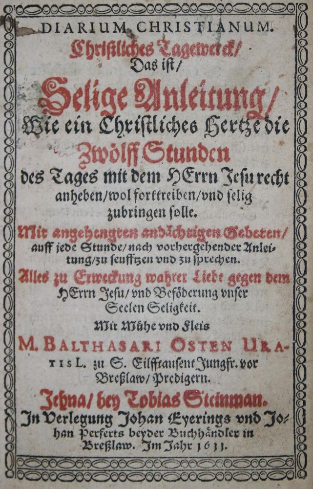 Große Abbildung Nr.1: 135-488 Osten,B.: (Alte Drucke, Handschriften und Theologie)