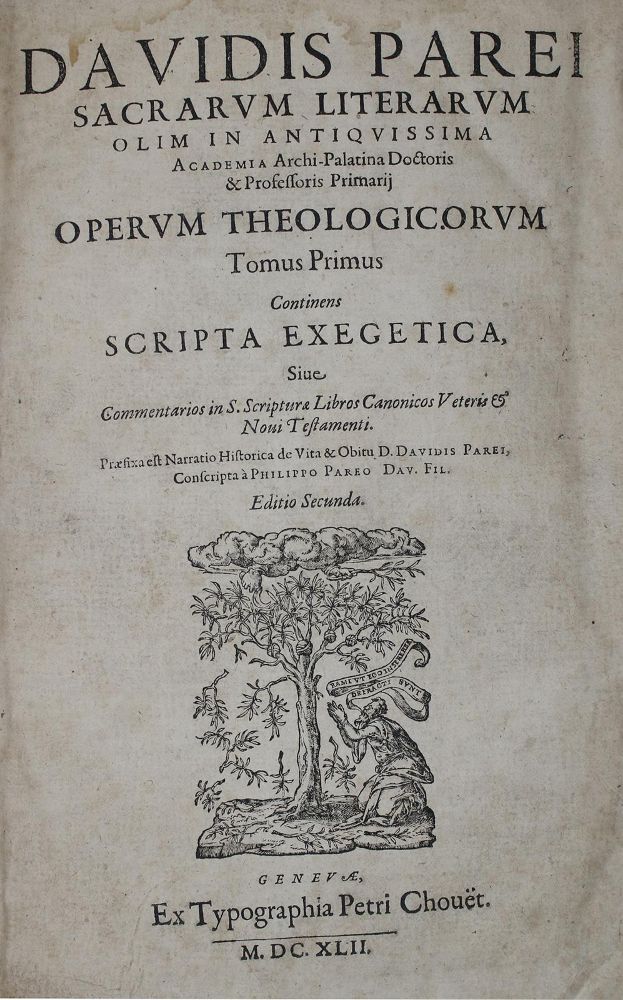 Große Abbildung Nr.1: 135-494 Pareus,D. (d.i. D.Wängler).: (Alte Drucke, Handschriften und Theologie)