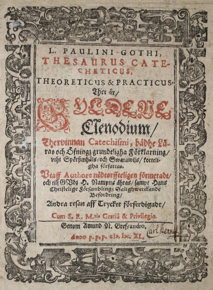 Große Abbildung Nr.1: 135-496 Paulinus,L.: (Alte Drucke, Handschriften und Theologie)
