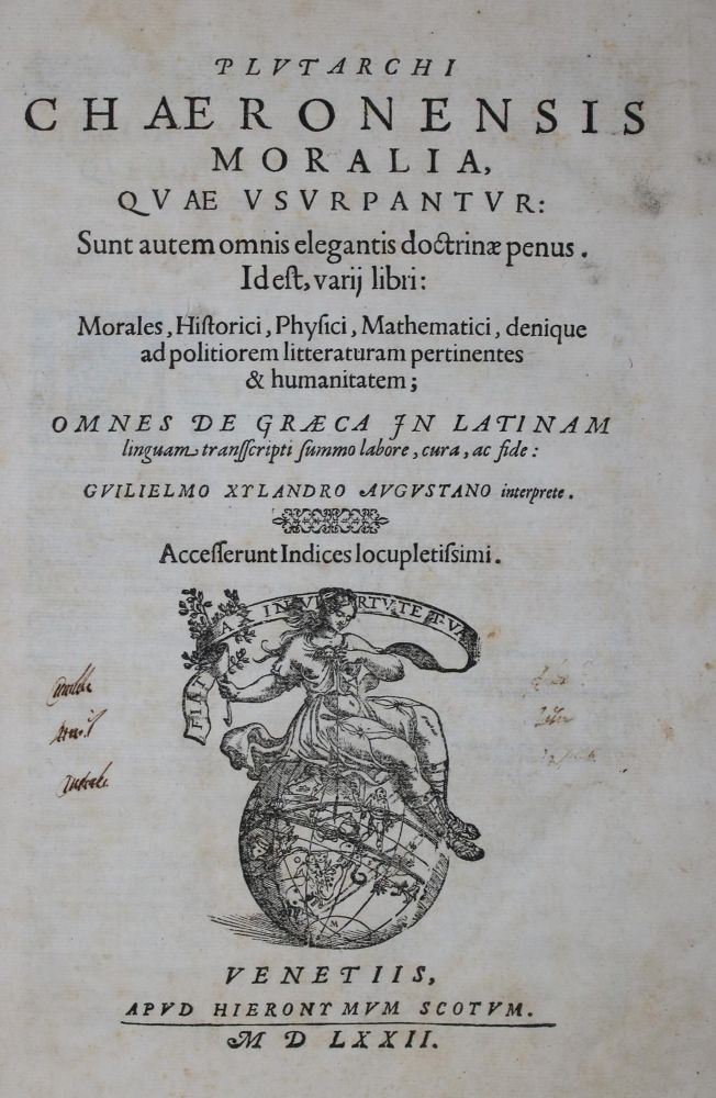 Große Abbildung Nr.1: 135-512 Plutarch.: (Alte Drucke, Handschriften und Theologie)