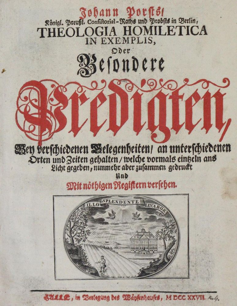 Große Abbildung Nr.1: 135-516 Porst,J.: (Alte Drucke, Handschriften und Theologie)