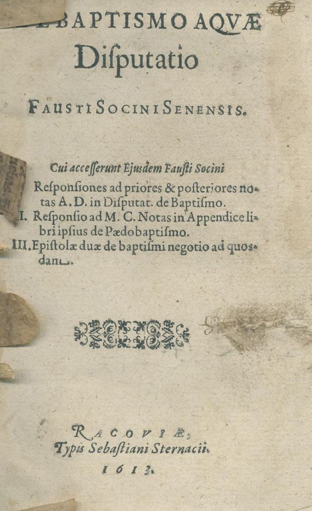 Große Abbildung Nr.1: 135-526 Sozzini,F.: (Rakow)