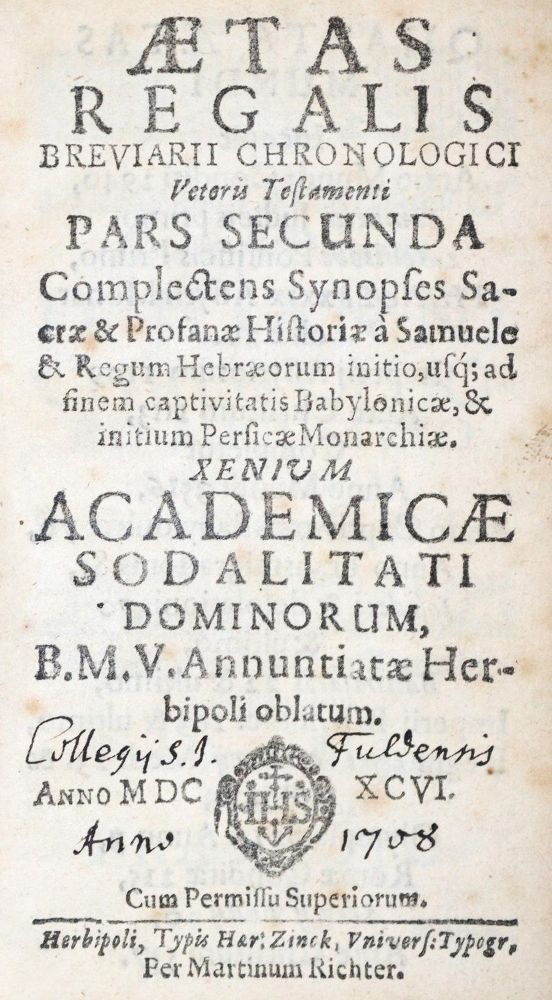 Große Abbildung Nr.1: 135-53 Aetas Regalis: (Bibeln)