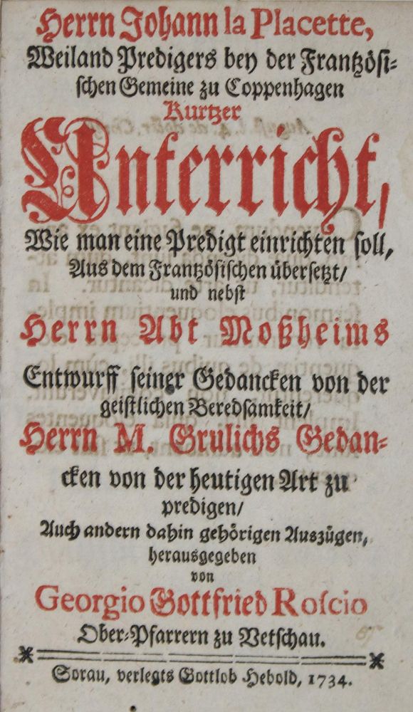 Große Abbildung Nr.1: 135-545 Roscius,G.G. (Hrsg.).: (Alte Drucke, Handschriften und Theologie)