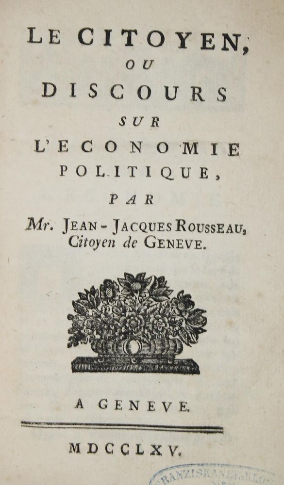 Große Abbildung Nr.1: 135-548 Rousseau,J.-J.: (Alte Drucke, Handschriften und Theologie)