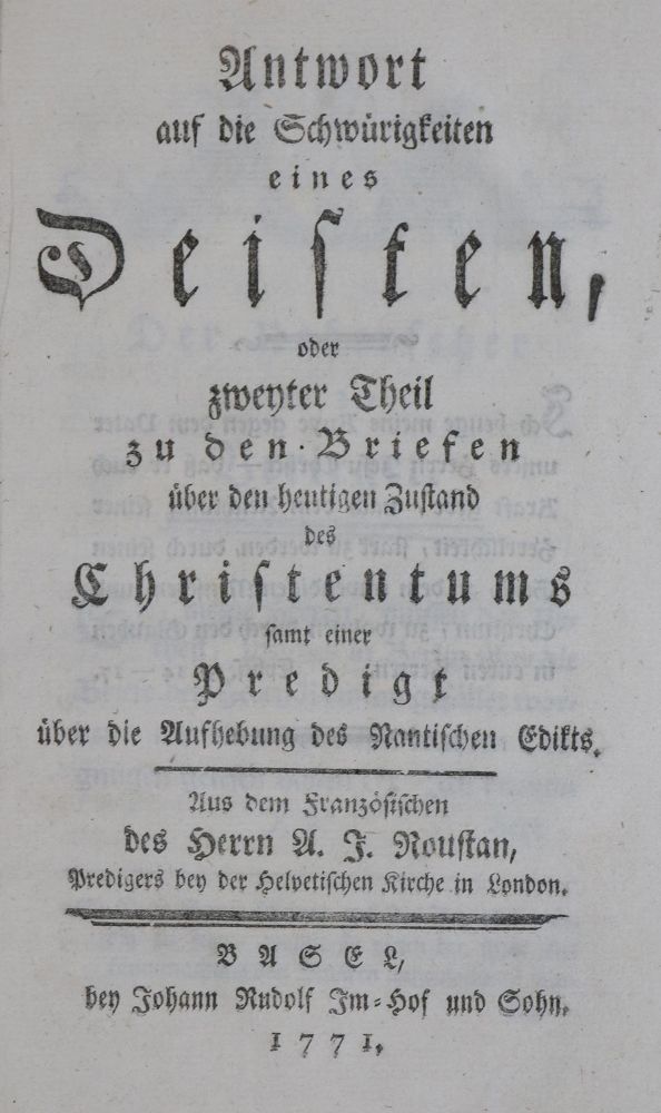 Große Abbildung Nr.1: 135-549 Roustan,A.J.: (Alte Drucke, Handschriften und Theologie)