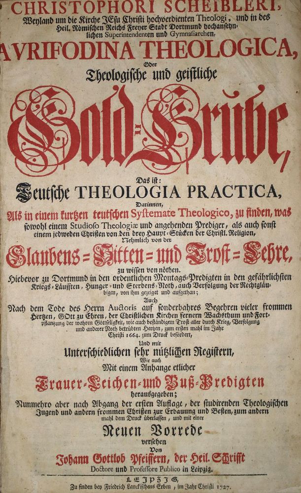 Große Abbildung Nr.1: 135-560 Scheibler,C.: (Alte Drucke, Handschriften und Theologie)