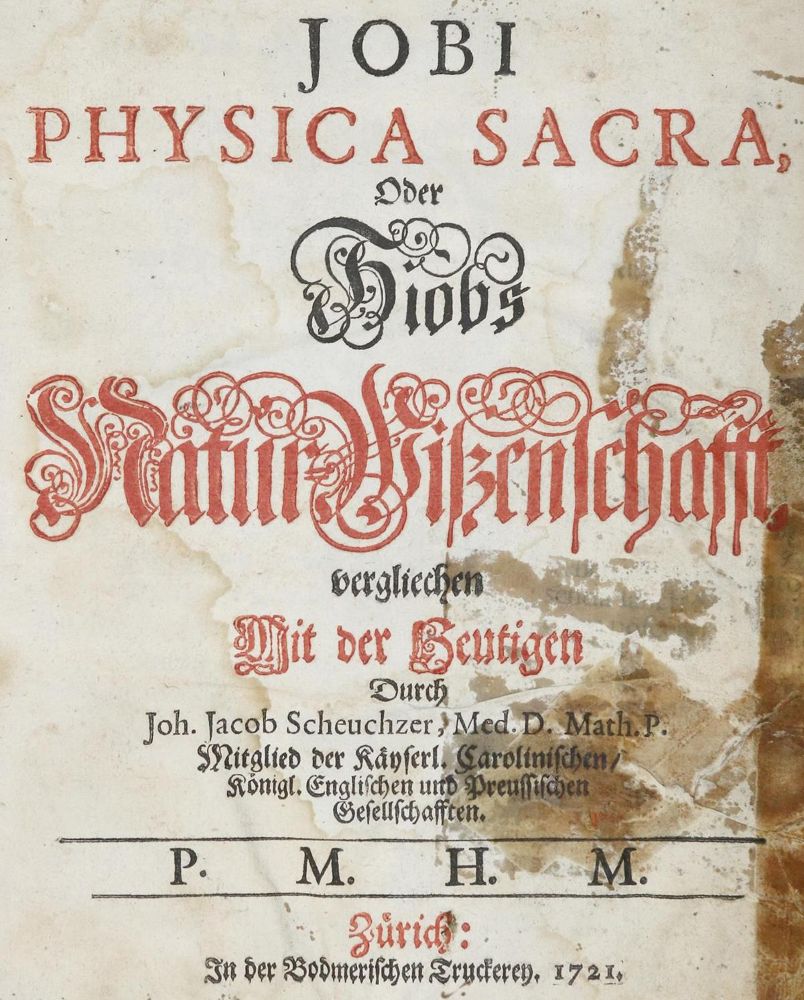 Große Abbildung Nr.1: 135-562 Scheuchzer,J.J.: (Alte Drucke, Handschriften und Theologie)