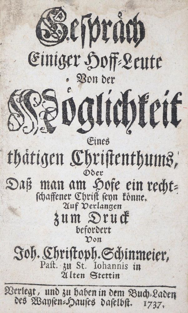Große Abbildung Nr.1: 135-564 Schinmeyer,J.C.: (Alte Drucke, Handschriften und Theologie)
