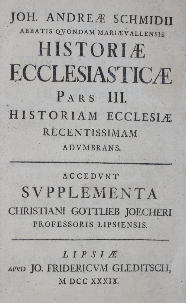 Große Abbildung Nr.1: 135-566 Schmidt,J.A.: (Alte Drucke, Handschriften und Theologie)
