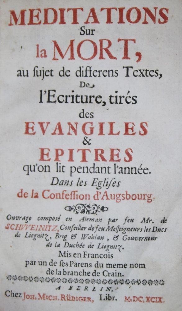 Große Abbildung Nr.1: 135-572 Schweinitz,(D.von).: (Alte Drucke, Handschriften und Theologie)
