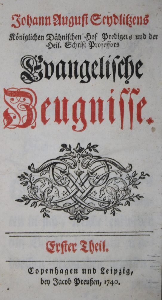 Große Abbildung Nr.1: 135-581 Seydlitz,J.A.: (Alte Drucke, Handschriften und Theologie)