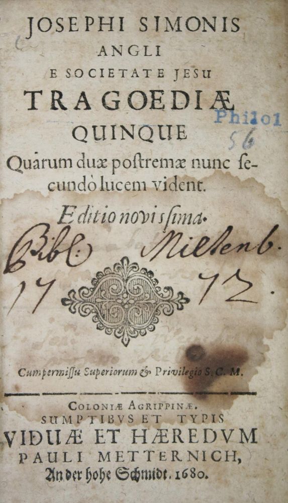 Große Abbildung Nr.1: 135-584 Simons,J. (d.i. E.Lobb).: (Alte Drucke, Handschriften und Theologie)