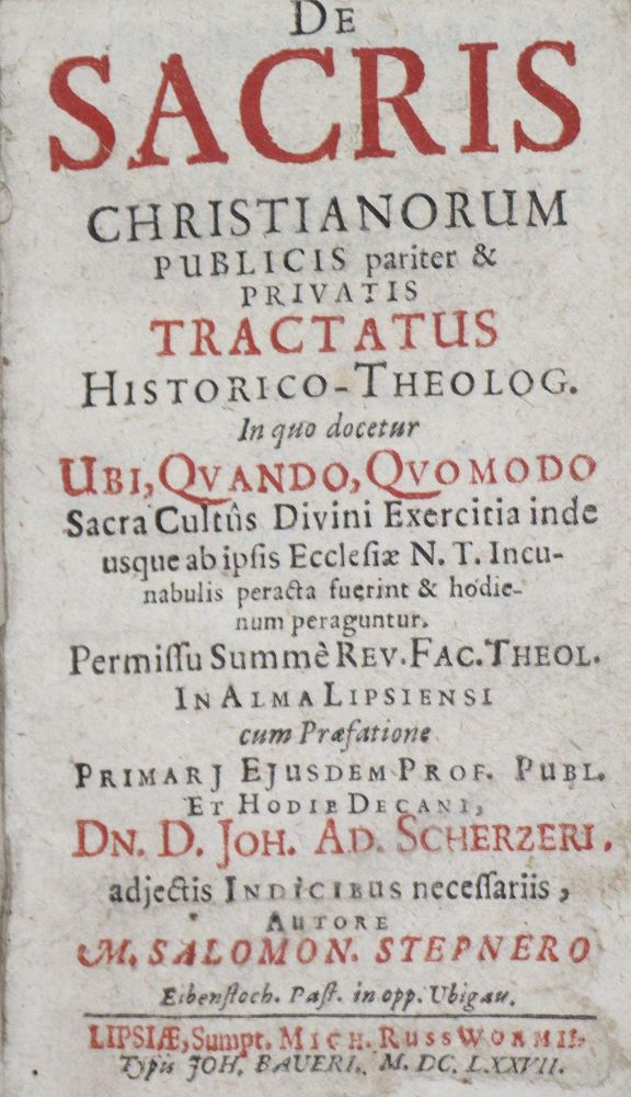 Große Abbildung Nr.1: 135-595 Stepner,S.: (Alte Drucke, Handschriften und Theologie)