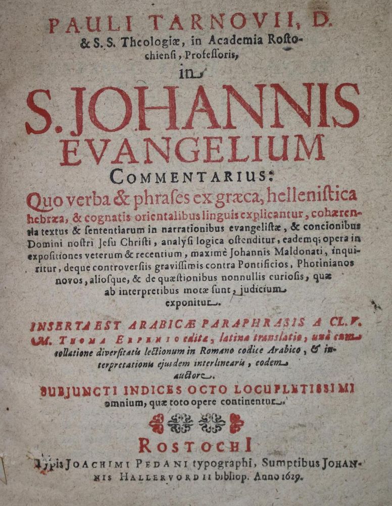 Große Abbildung Nr.1: 135-605 Tarnow,P.: (Alte Drucke, Handschriften und Theologie)
