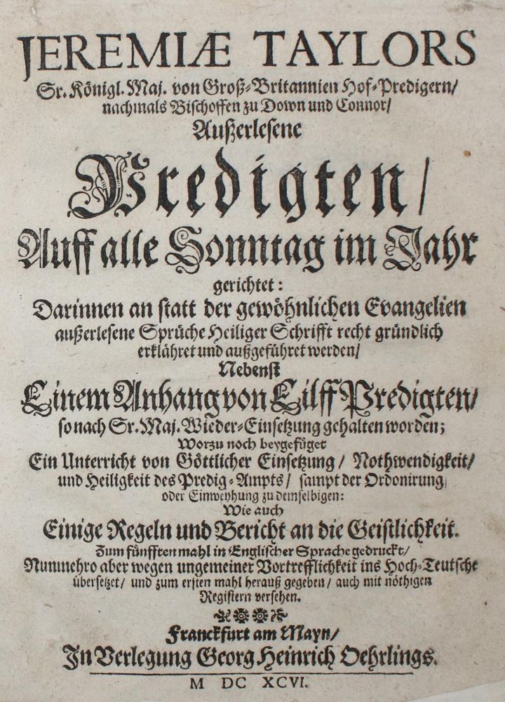 Große Abbildung Nr.1: 135-607 Taylor,J.: (Alte Drucke, Handschriften und Theologie)