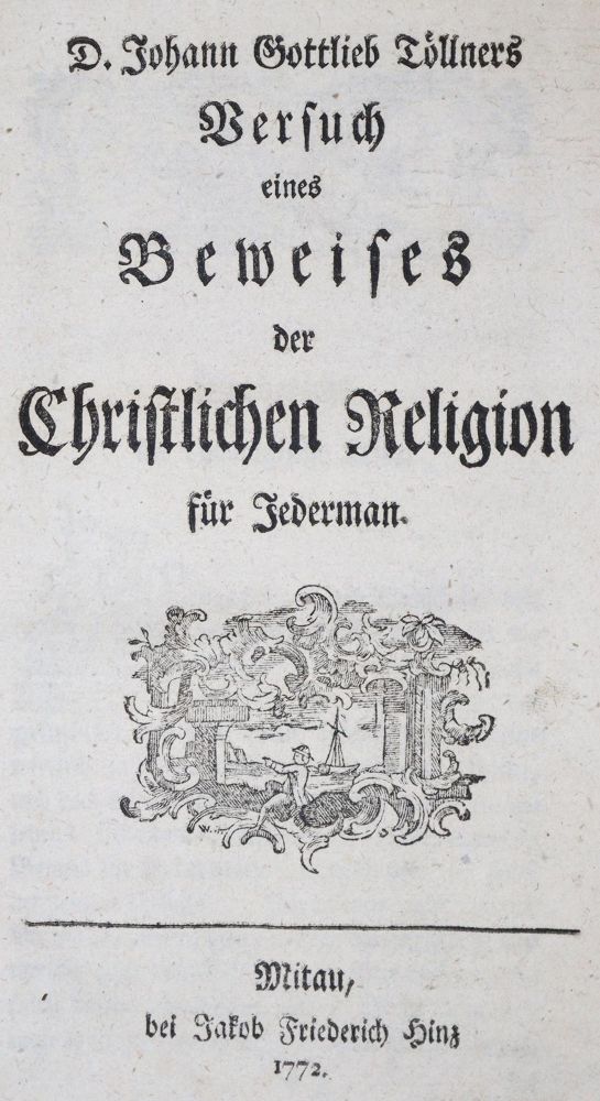 Große Abbildung Nr.1: 135-616 Töllner,J.G.: (Alte Drucke, Handschriften und Theologie)