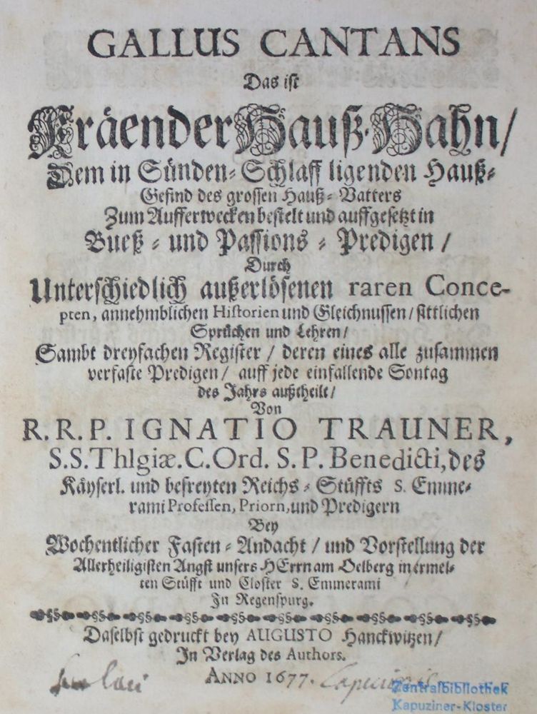 Große Abbildung Nr.1: 135-620 Trauner,I.: (Alte Drucke, Handschriften und Theologie)