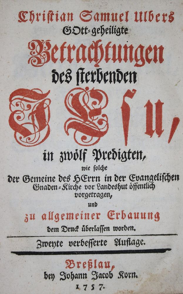 Große Abbildung Nr.1: 135-624 Ulber,C.S.: (Alte Drucke, Handschriften und Theologie)
