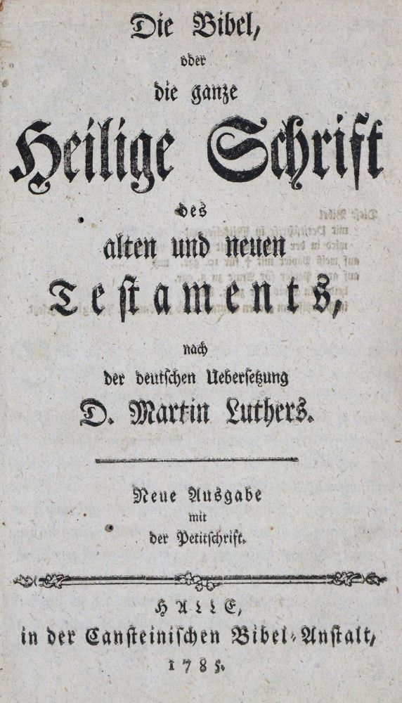Große Abbildung Nr.1: 135-63 Biblia germanica.: (Bibeln)