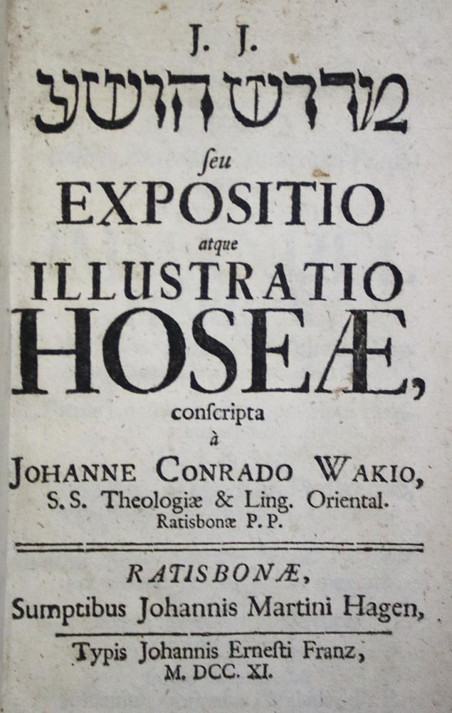 Große Abbildung Nr.1: 135-638 Wack,J.C.: (Alte Drucke, Handschriften und Theologie)